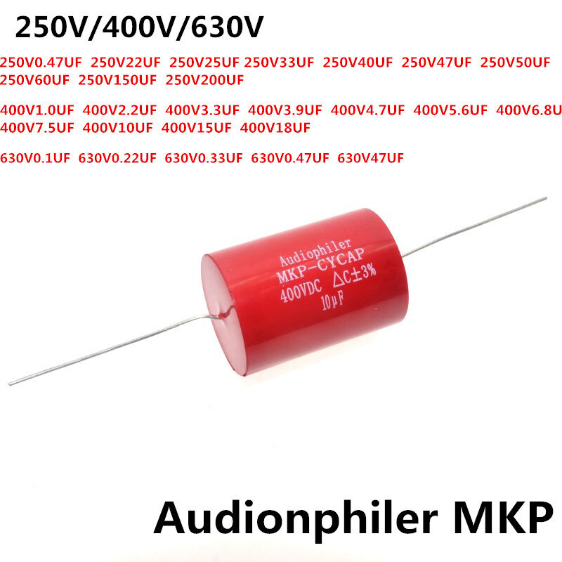Audiophiler Mkp condensatore MKP 250V MKP 400V MKP 630V 10UF/400V 0.1UF 0.22UF 0.33UF 6.8UF 7.5UF 8.2UF