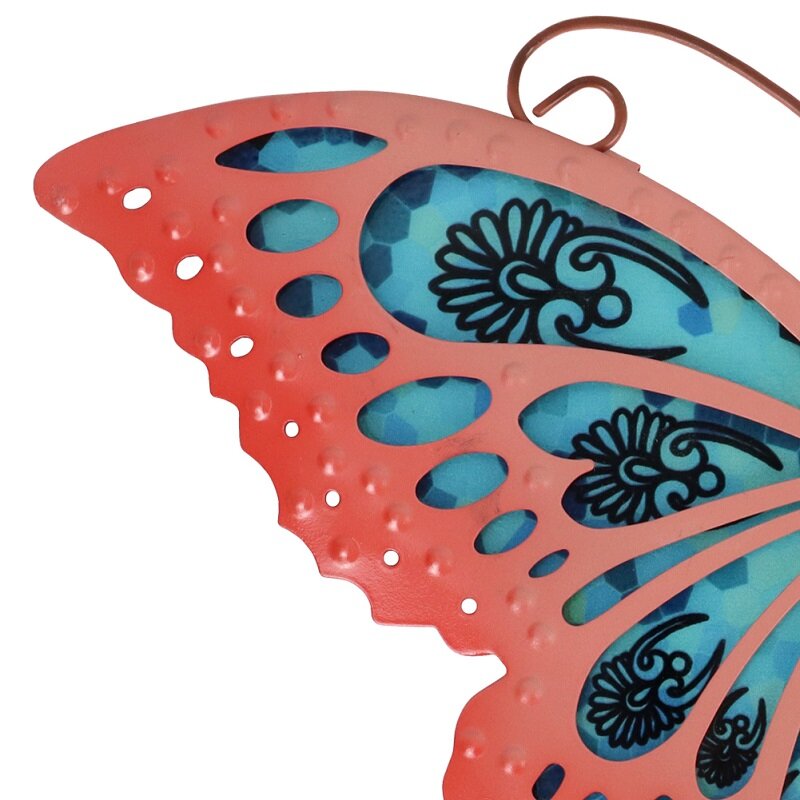 Garden Pink Butterfly of Wall Decoration for Home and Garden Outdoor Decoration Statues Miniatures Sculptures