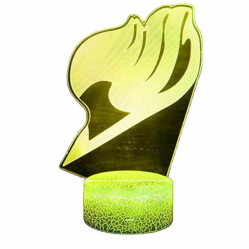 Woondecoratie Lamp Fairy Tail Logo Animatie 3D Klein Nachtlampje Kinderen Slaapkamer Tafellamp Touch Led Tafellamp Gift speelgoed