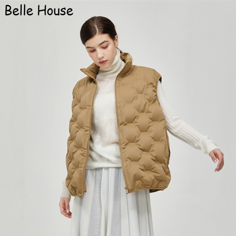 New 2022 Solid Outerwear Stand Collar Air Filled Suits Women Vest Casual Inflatable Clothes Pocket Windproof Autumn Coat BHN2140
