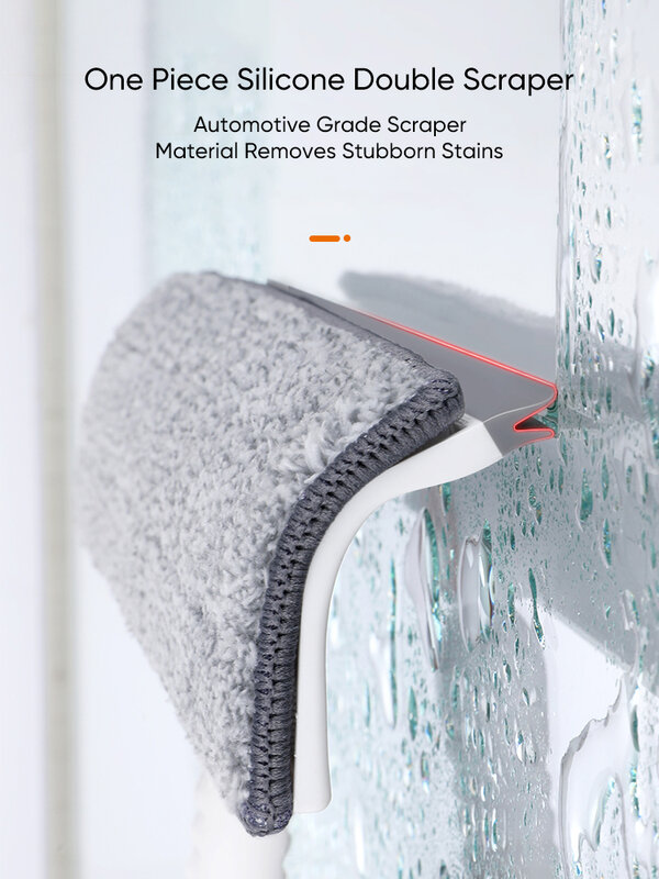 Window Washer Glass Brush Squeegee Mop Soft Microfiber Wiper Telescopic Multi-function Scraper Cleaning Dust Household Kitchen