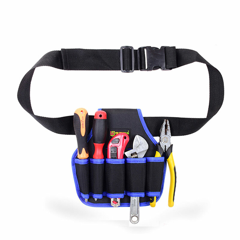 Bolsa de cintura de herramientas de electricista portátil, cinturón de almacenamiento, soporte de taladro eléctrico multifuncional, bolsa de herramientas de cintura de electricista