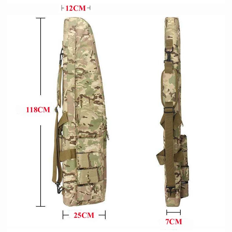 Acessórios militares tático saco de arma 118 cm airsoft tiro caça rifle caso carry sacos esporte ao ar livre bolsa ombro & bolsa