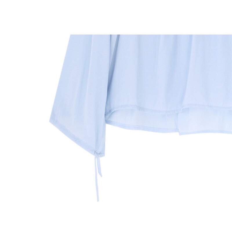 Женская блузка-пуловер с оборками на краях, Повседневная элегантная мягкая рубашка во французском стиле с длинным рукавом, осень 2021