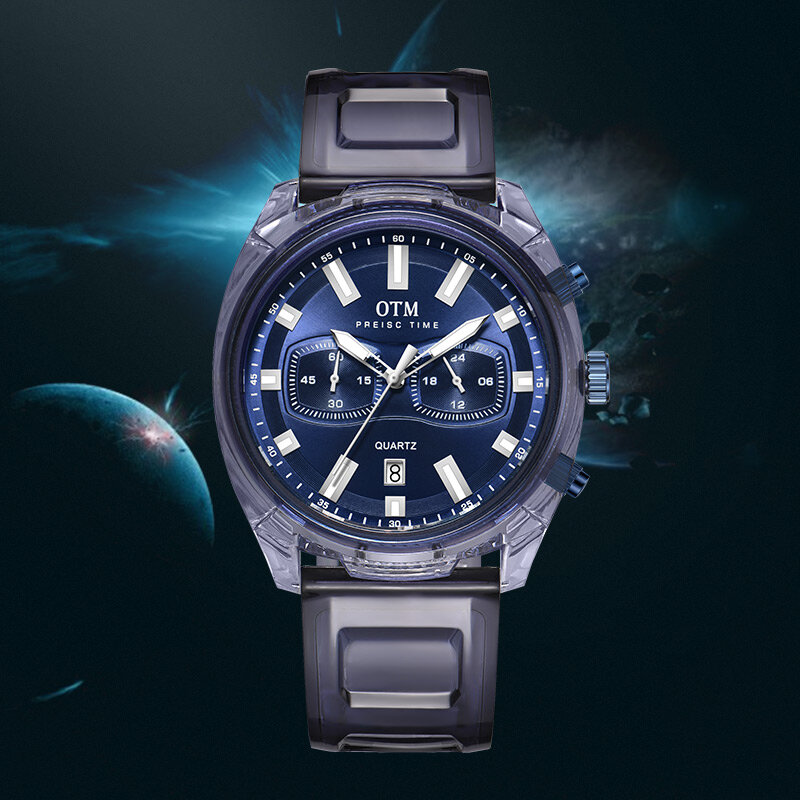Reloj analógico de cuarzo para hombre, cronógrafo de pulsera deportivo, resistente al agua, marca superior de lujo, 2021