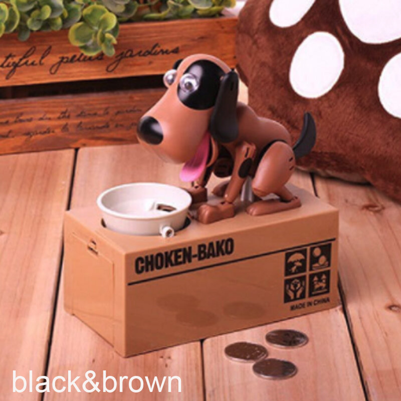 Cute Puppy skarbonka w kształcie psa zapisz skarbonka oszczędzania pieniędzy Pot pudełko na monety może elektroniczna skarbonka dzieci dzieci urodziny prezenty