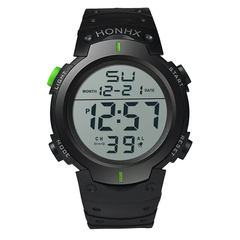 Montres de Sport à LED pour hommes, horloge numérique multifonctionnelle en caoutchouc, montre électronique militaire, à la mode
