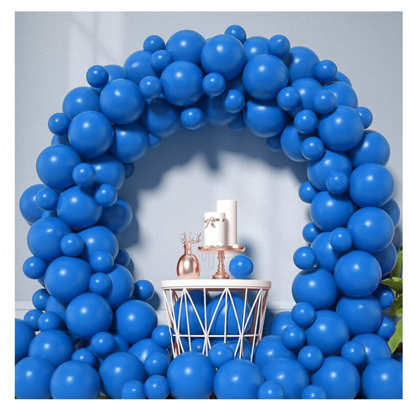 Kit arco palloncino in lattice blu palloncino opaco Baby Shower decorazione matrimonio doccia nuziale forniture per feste di compleanno forniture per matrimoni