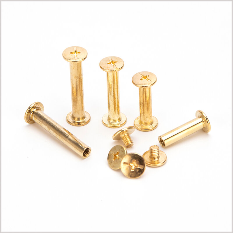 60PCS 180PCS M5 Phillips Chicago Nickel Brass Plated Binding Screws Assortment Kit DIY Tool Accessories Replacement Set  S31