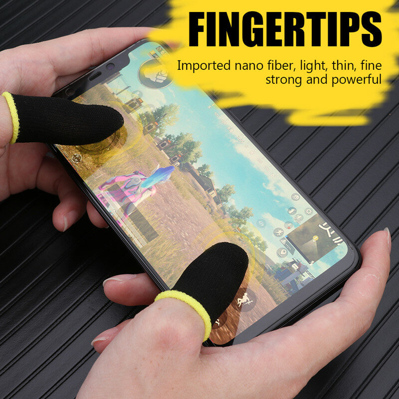 1 para osłona palca oddychający kontroler do gier Finger Sleeve dla Pubg Sweat Proof non-scratch Touch Screen Gaming Thumb Gloves