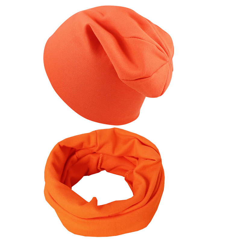 Chapeau Hexagonal en coton pour enfant, écharpe tricotée, couleur unie, pour fille et garçon, nouvelle collection