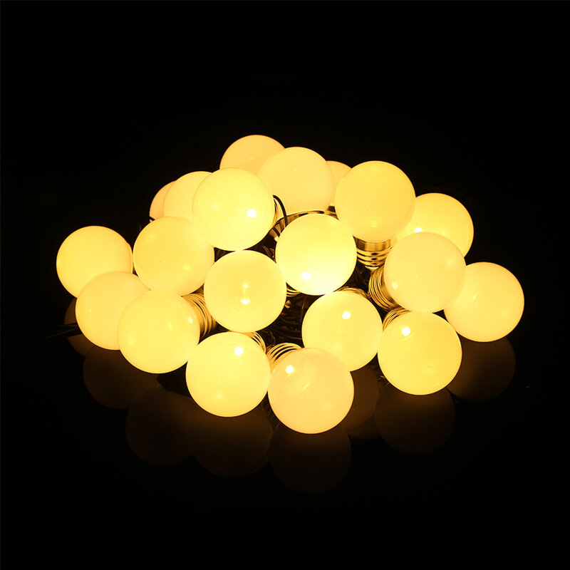 5.8m led de cristal bolha bola corda lâmpada luz quente branco guirlanda fadas luzes cerca de 4.5cm no diâmetro para a decoração do natal