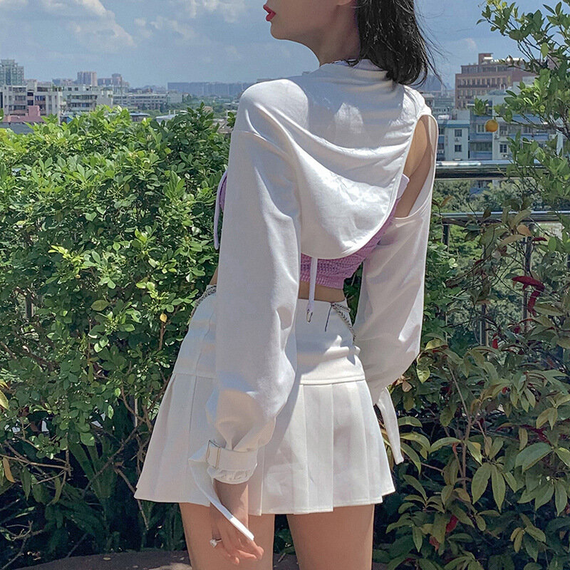 LUOYIYANG giacche estive moda Trend Top donna 2020 giacche corte Sexy donna Harajuku Crop Top donna abiti a manica lunga