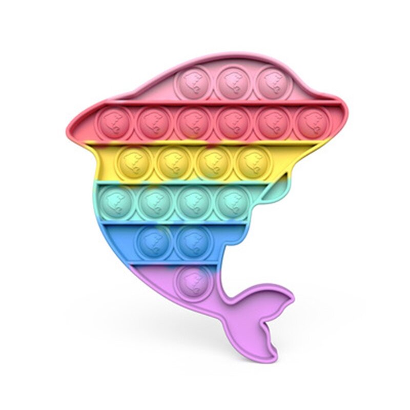 Rainbow Push Bubble Fidget giocattolo sensoriale Fidget Squeeze giocattoli antistress Fidget giocattolo per bambini ottimo strumento sensoriale