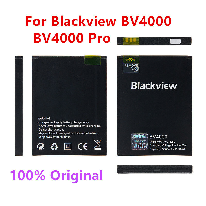 Bateria de backup 100% original da blackview bv4000 pro 3680mah, bateria para smartphone blackview bv4000 bv4000 pro mtk6580a