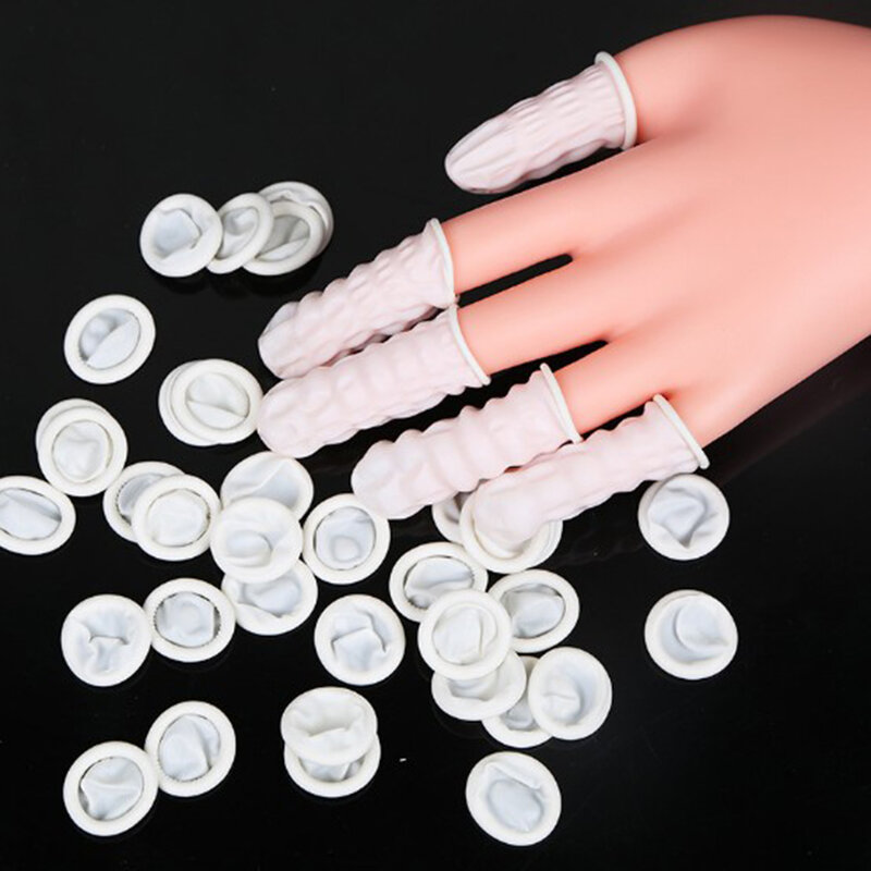 200 paczek praktyczne duże lateksowe rękawiczki gumowe Fingertip Protector for Art