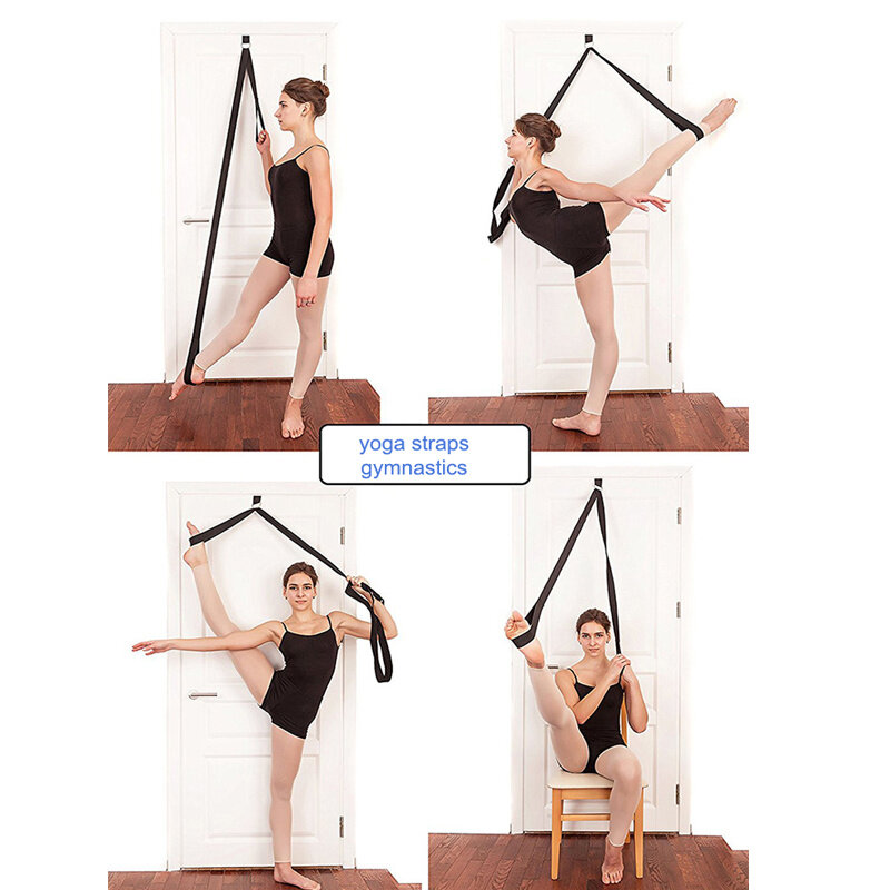 Correa de estiramiento para piernas, estirador de flexibilidad de puerta para Ballet, Cheer, baile, gimnasia, entrenador, piernas flexibles de Yoga