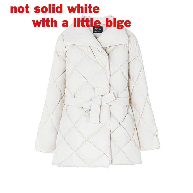 Topplush jaqueta soprador feminina, casaco inverno outono coreana senhoras cinto de algodão acolchoado
