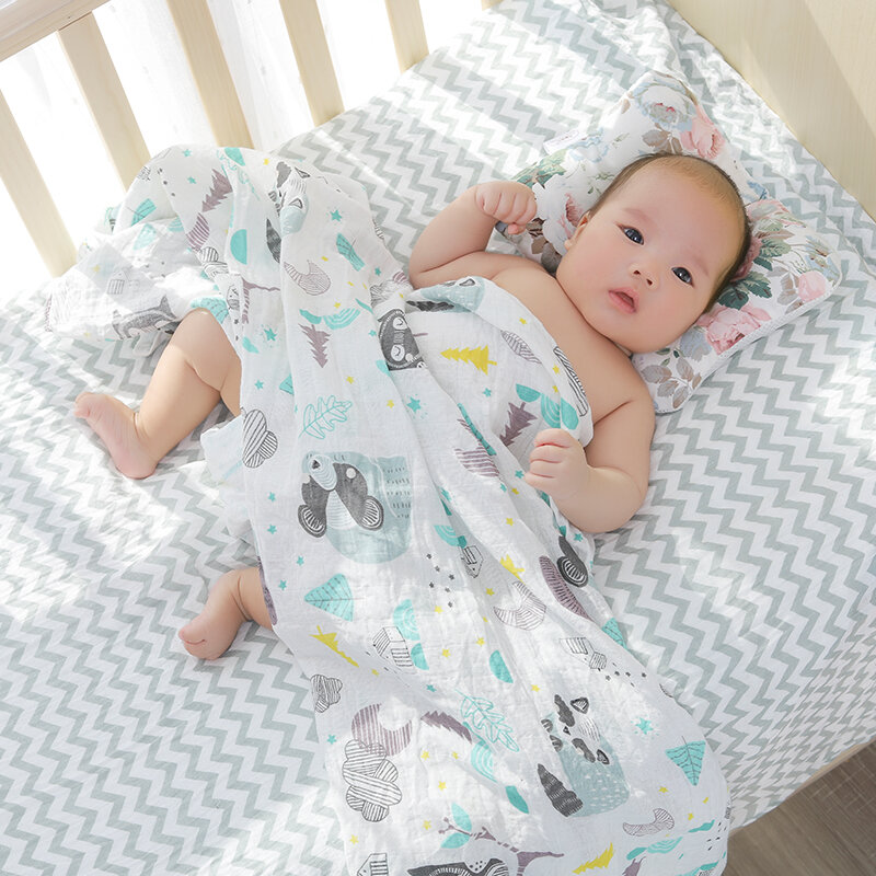 ANYUAN[simfamily] – oreiller d'allaitement pour bébé, soutien du sommeil du nouveau-né, Concave, dessin animé, coussin façonnant imprimé, empêche le plat