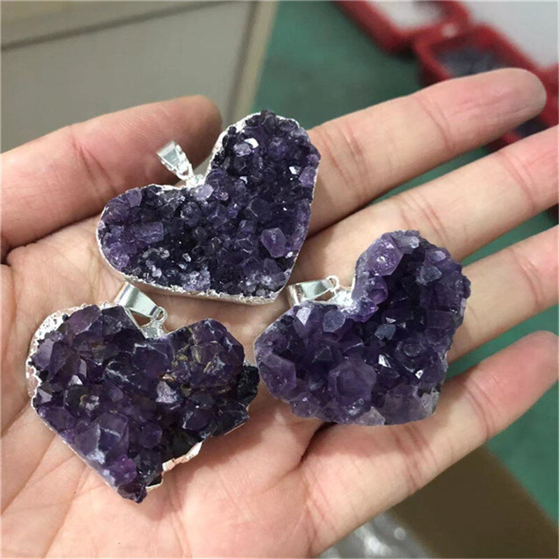 Религиозные Исцеляющие кристаллы, ювелирные изделия в форме природного сердца, искусственные подвески для подарка