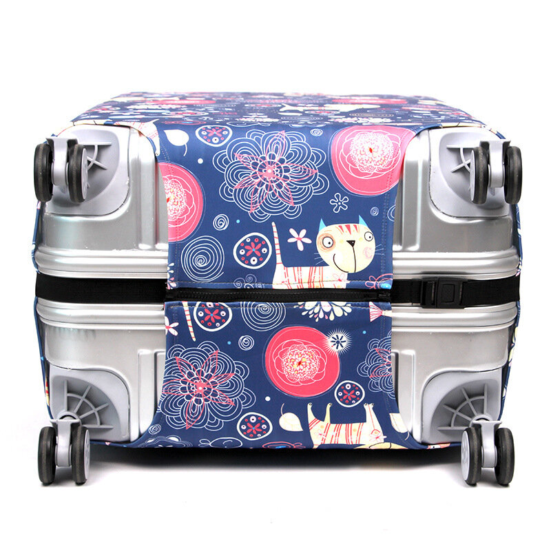 JULY'S SONG Chirstmas Deer Luggage Protective Covers For 18-32 inch Trolley Luggage Case Elastic Dust Waterproof Suitcase Cover