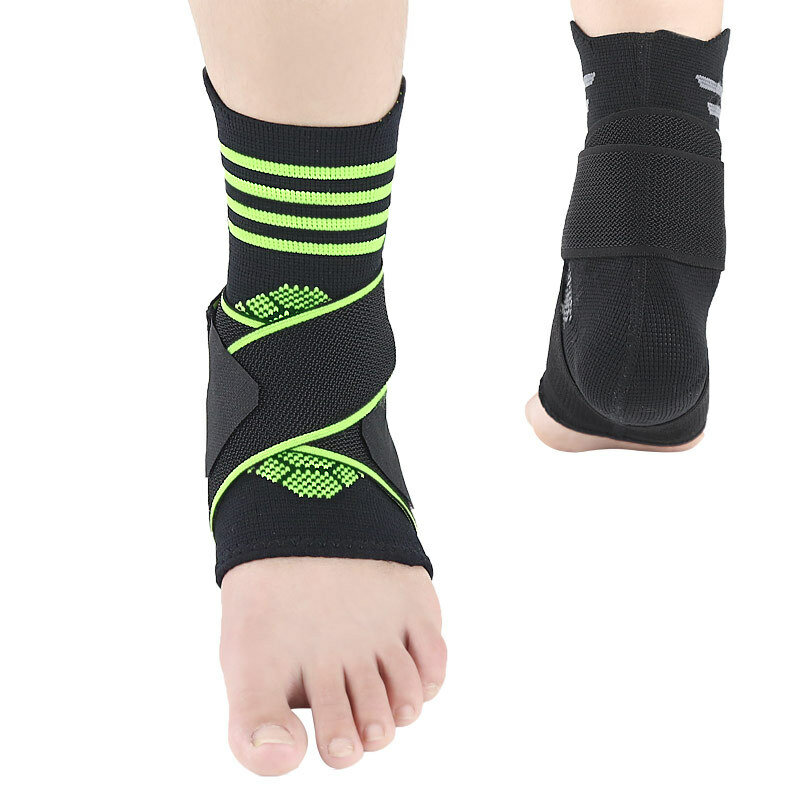Luva de tornozelo de náilon homens mulher esportes compressão pé torcido ligamento do pé bandagem tornozelos cinta correndo perna mangas