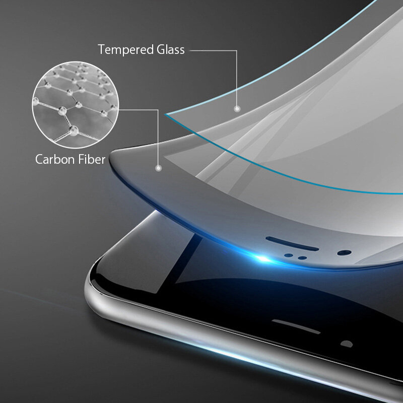Protecteur d'écran, couverture complète en verre, 9H, pour Iphone 8 Plus 6s 7 plus 6s 5 5s Se 2020