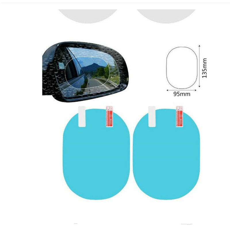 Película protectora para espejo retrovisor de coche, película suave antiniebla para ventana, transparente, a prueba de lluvia, accesorios para coche, 2 uds.