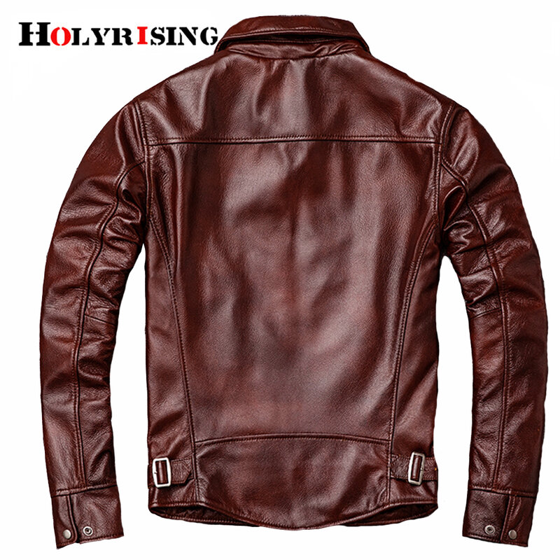 genuine leather jacket for men male cowhide coat real animal 100% skin outer wear Men Cowhide leather jacket and coat 19206