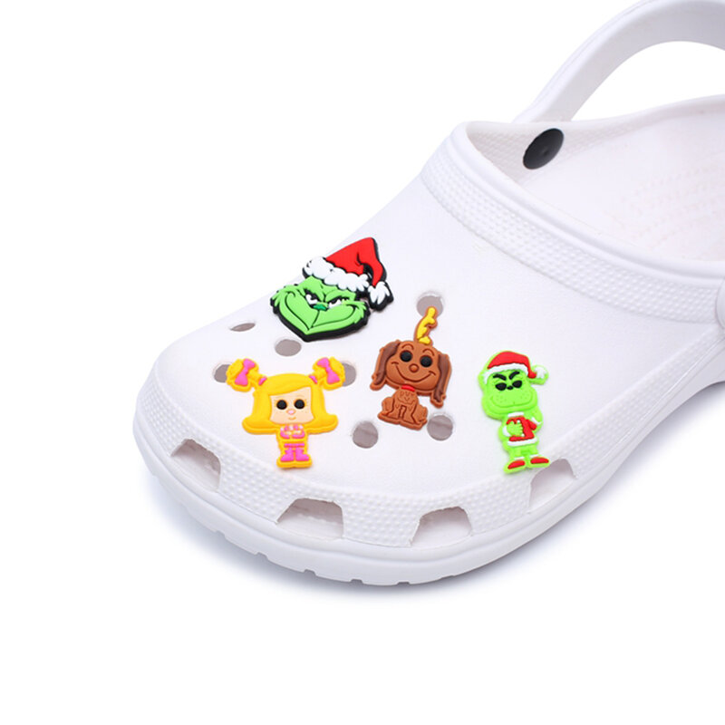 Dijes de PVC para zapatos, accesorios de decoración para Croc JIBZ/pulseras para niños, fiesta de Navidad, gran oferta, novedad