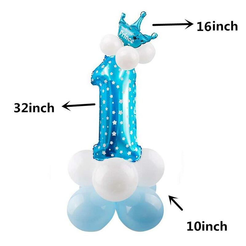 32inch Digital Balloons Toys Kids Happy Birthday Party Theme Decor Cartoon Inflatable Party Hat Column Gift Toys for Children