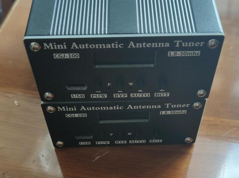 Sintonizador automático de señal de antena, dispositivo ensamblado de 1,8 a 50 MHz, por N7DDC de 7x 7, 100mini, con pantalla de 0,91 pulgadas OLED, funda y puerto tipo-c, ATU-100