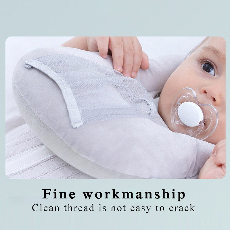Детская подушка для кормления, однотонная детская подушка для самокормления, съемная многофункциональная подушка для защиты головы младен...