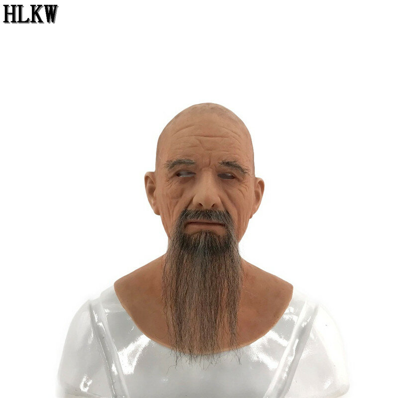 New Realistic Old Man Mask Good quality realistic silicone masks old man masquerade for April Fool's Day full head Tricky Mask