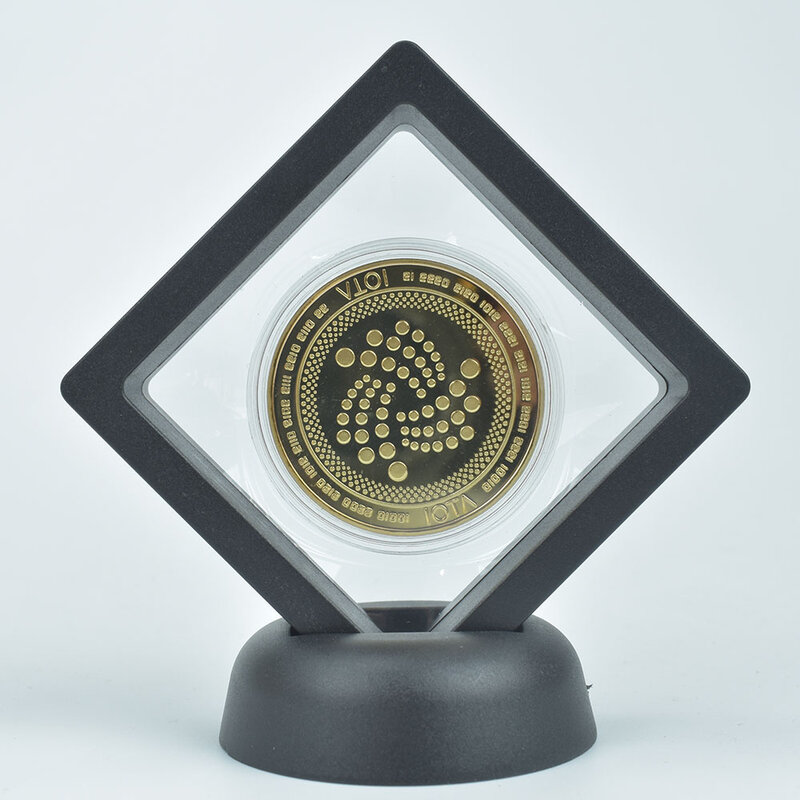 Hadiah Populer Cardano ADA Koin IOTA FIL Crypto Metal Peringatan Koin Logam dengan Menunjukkan Berdiri