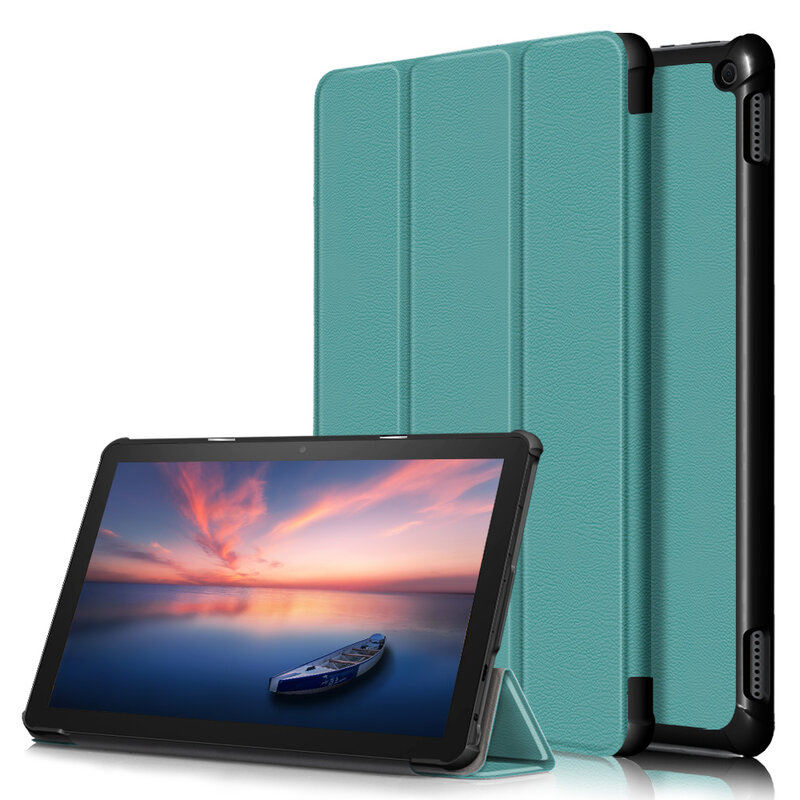 Case Voor Alle Nieuwe Kindle Fire Hd 10 2021, slanke Lichtgewicht Tri-Fold Shell Multi-Angle Stand Cover Voor Alle-Nieuwe Fire Hd 10 Plus