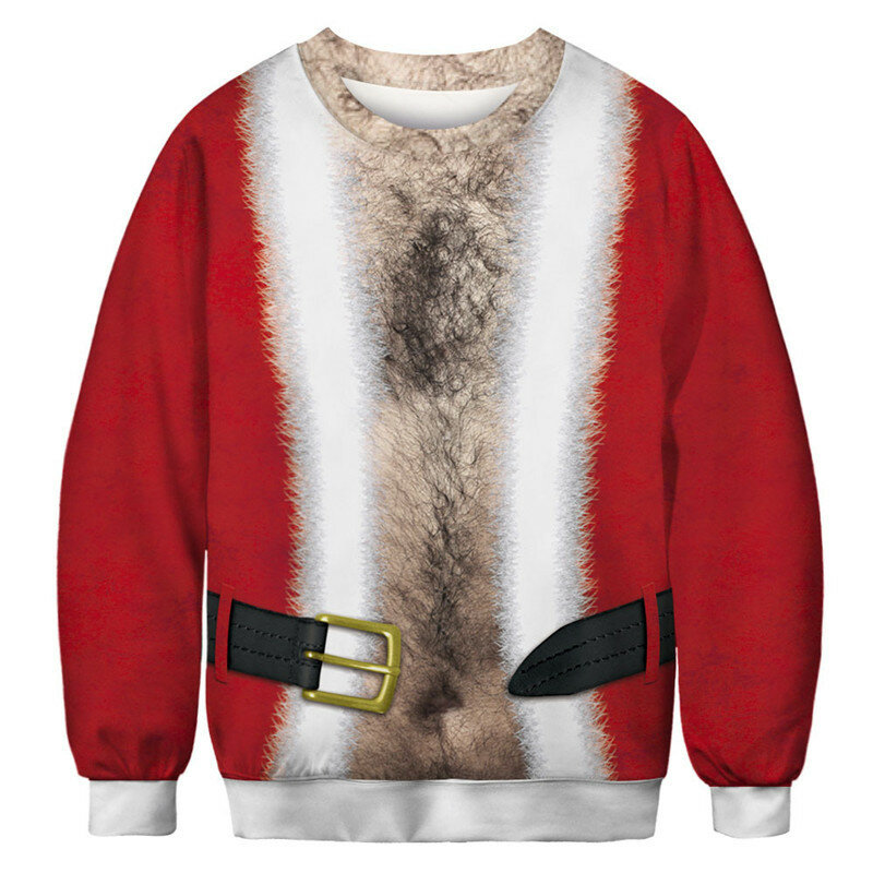 Brzydki świąteczny sweter z kotem sweter jesienny z długim rękawem Crewneck przyjęcie świąteczne bluza para zabawny sweter Xmas Jumper