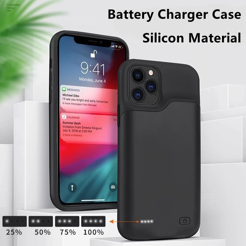 Battery Charger Case For iPhone 7 8 6 6S Plus Charging Case For iPhone X XS 12 11 13 Pro Max Mini Portable Power Bank Charger