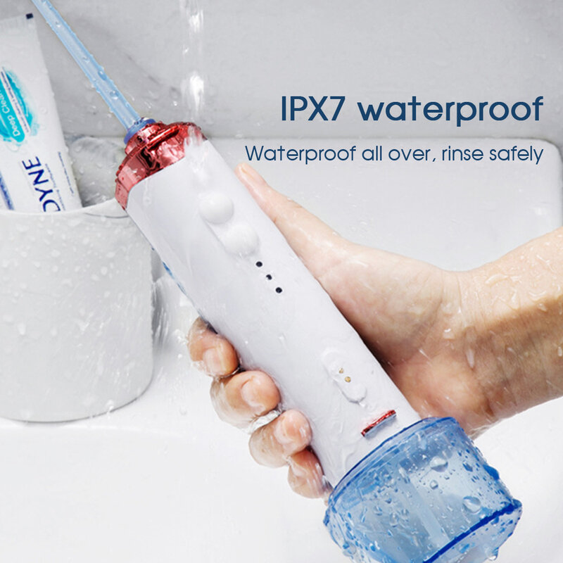 Boi-irrigador bucal extraíble IPX7 para adultos, irrigador de carga por inducción magnética para protección de encías, boquilla reemplazable de hilo Dental de agua