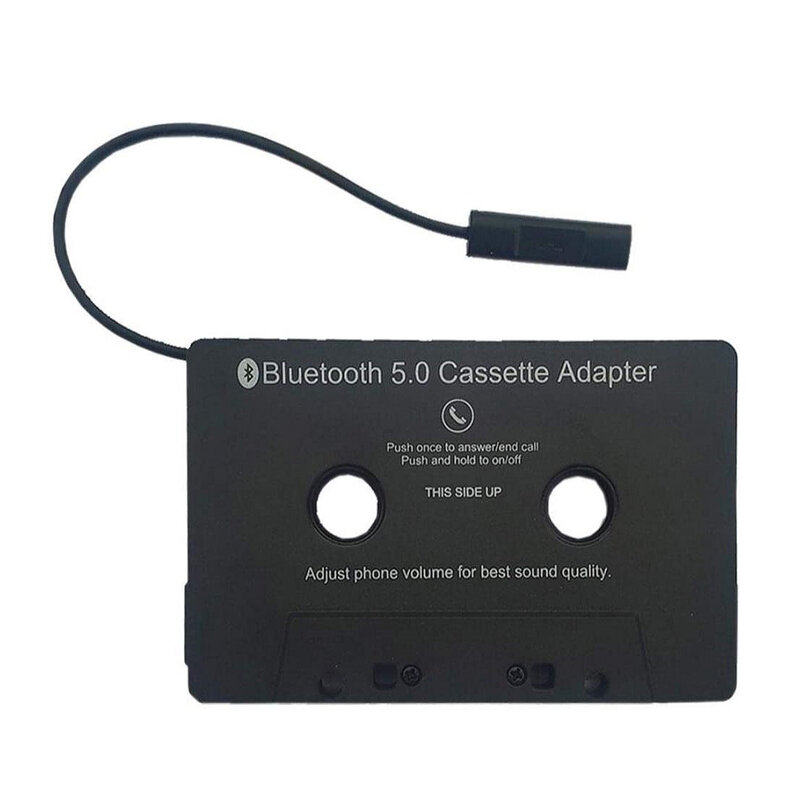 เครื่องเสียงรถยนต์ Bluetooth 5.0 Cassette อะแดปเตอร์ไมโครโฟน6H เพลง168H สแตนด์บาย,ใช้ในรถยนต์บ้านระบบ