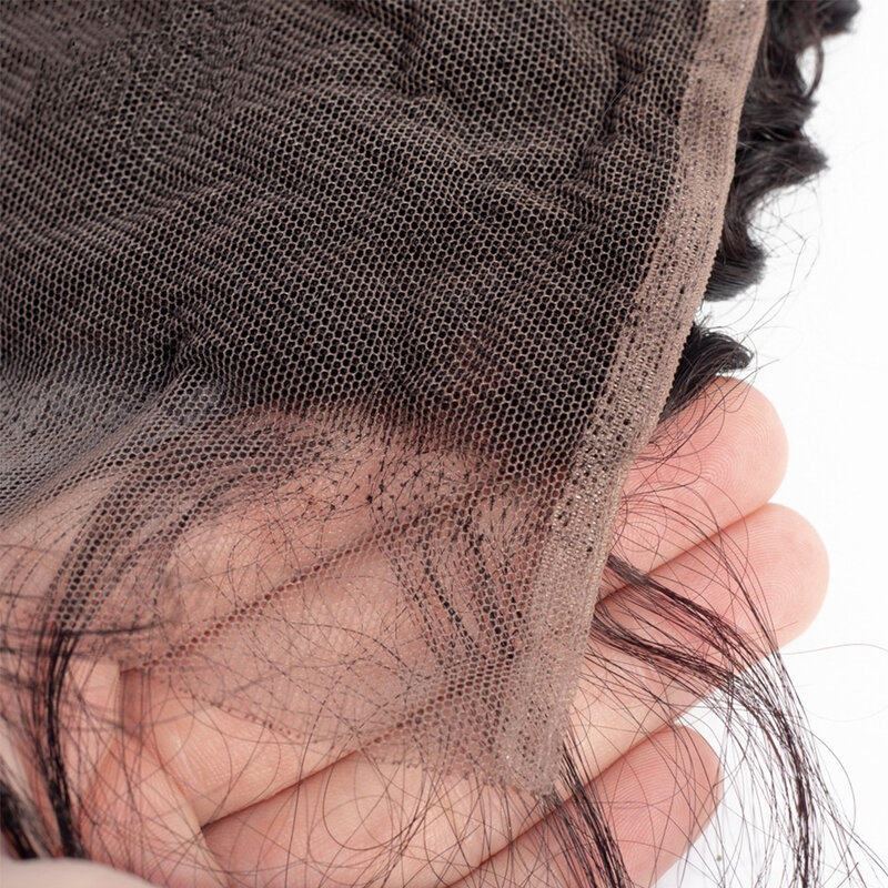 Onda de água 4x4 fechamento do laço do cabelo humano cor natural 22 Polegada pré arrancado com o cabelo do bebê brasileiro remy cabelo suíço fechamento do laço