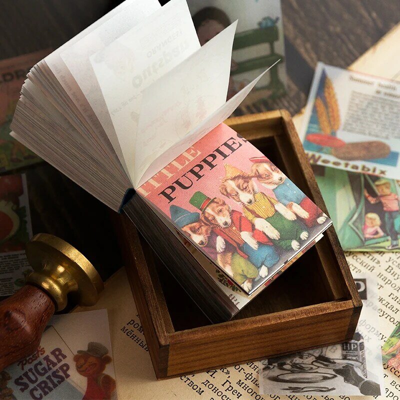 40pcs Material Paper Sample Vintage Butterpaper Junk Journal Scrapbooking Flower Letter Girl Student Desk Friend Gift