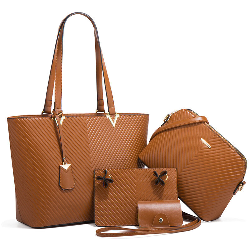 2021 New Fashion Combination Bag Large Capacity Simple European Beauty Bag Four-piece Handbag