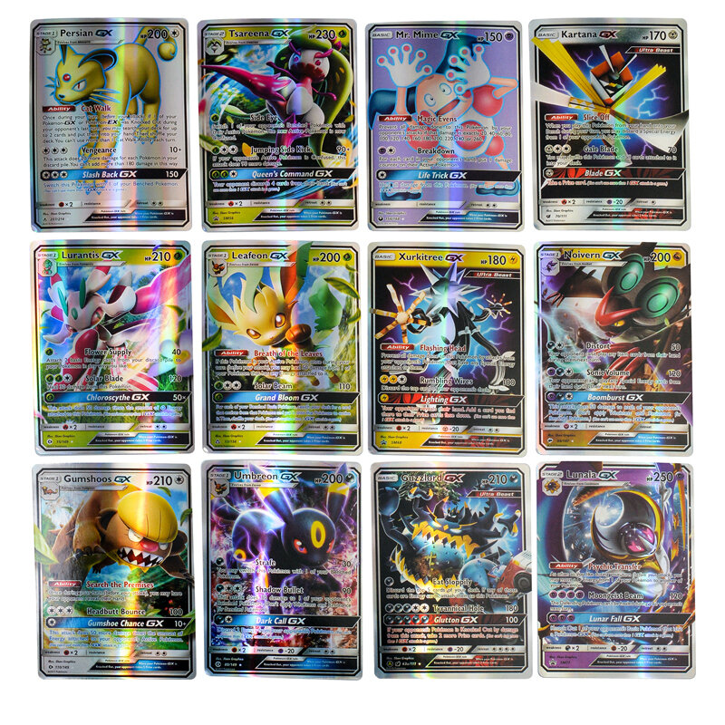 Hot Sale Pokemon Cards GX  EX MEGA TAG TEAM Shining Cards Pokemon Booster Box Collection Trading Card Game Toy For Boys Children