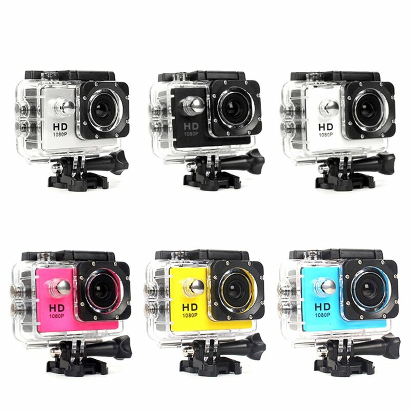 Camera Nhựa Chống Nước 30M Đi Lặn Pro Sport Mini DV 1080P Video Mũ Nón Bảo Hiểm Xe Đạp Xe Cam Đầu Ghi Hình ngoài Trời