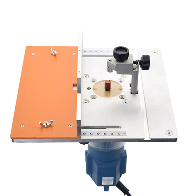 Aluminium Router Table Insert Plate Electric Wood Milling Flip Board with Miter Gauge Guide Set Table Saw Woodworking Workbench
