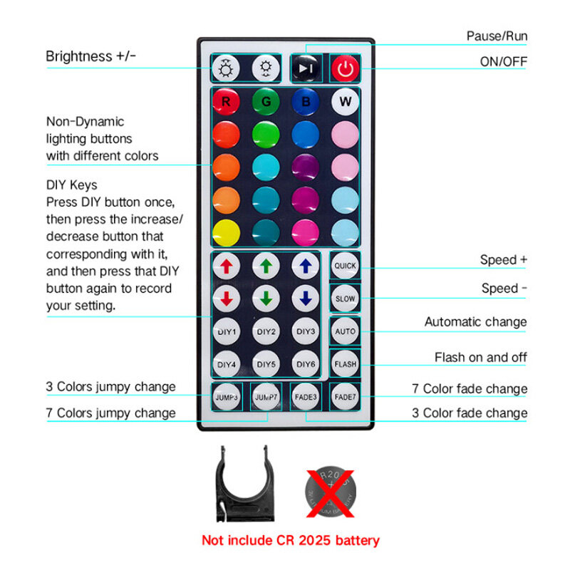 Tira de luces LED RGB con Bluetooth, cinta Flexible de diodo, adaptador de controlador IR, 5M-30M, 5050, 2835, IP20, CC de 12V
