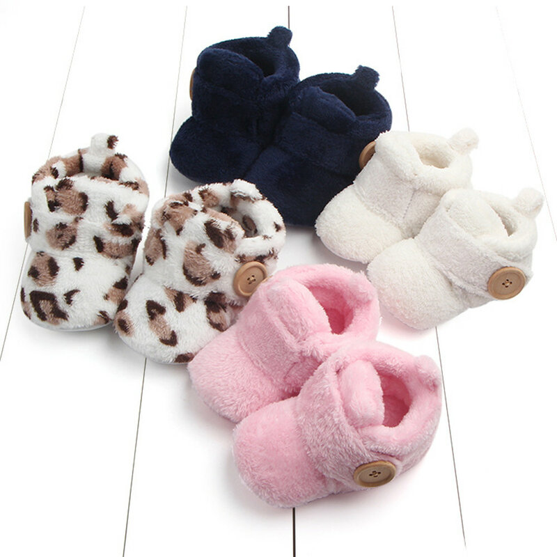 Newborn Baby Socks Shoes Lovely Toddler First Walkers Baby Shoes Round Toe Flats Soft Slippers Shoes Warm Infant Crib Shoes