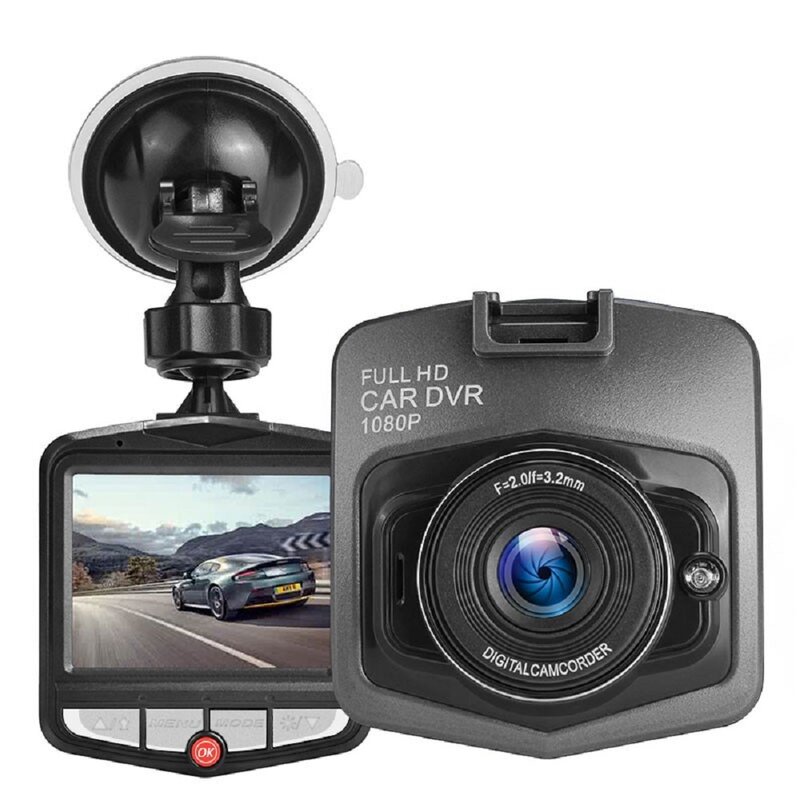 Cámara DVR para coche, videocámara con visión nocturna IR, 1080P, 2,4 ", HD, ángulo de disparo de 170 °, Sensor G