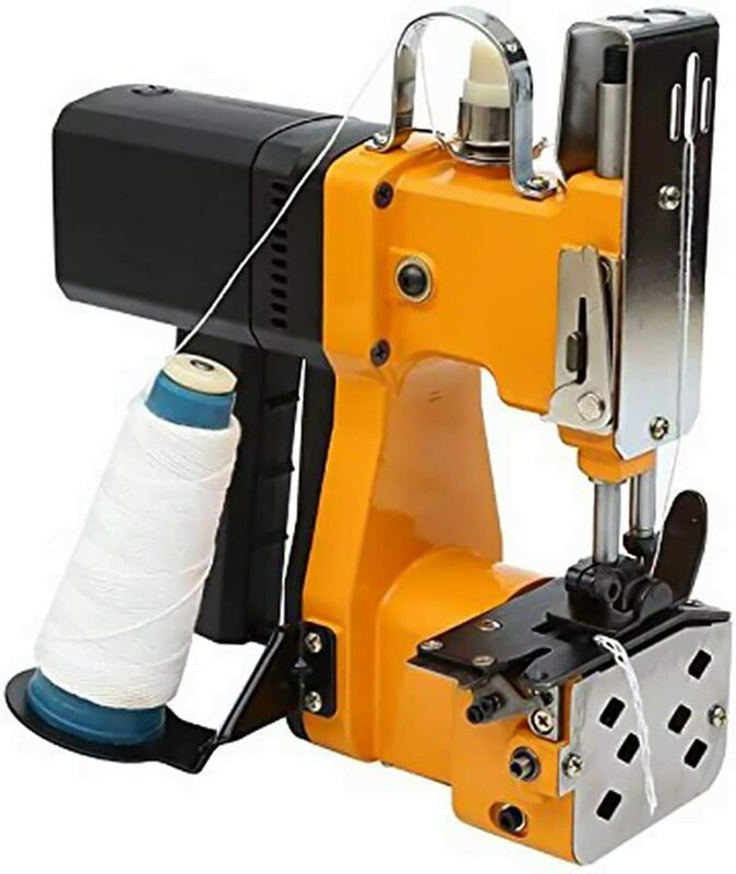 Máquina de coser eléctrica de 220V/110V, máquina de envasado automático portátil, selladora de bolsas tejidas para la industria textil del hogar